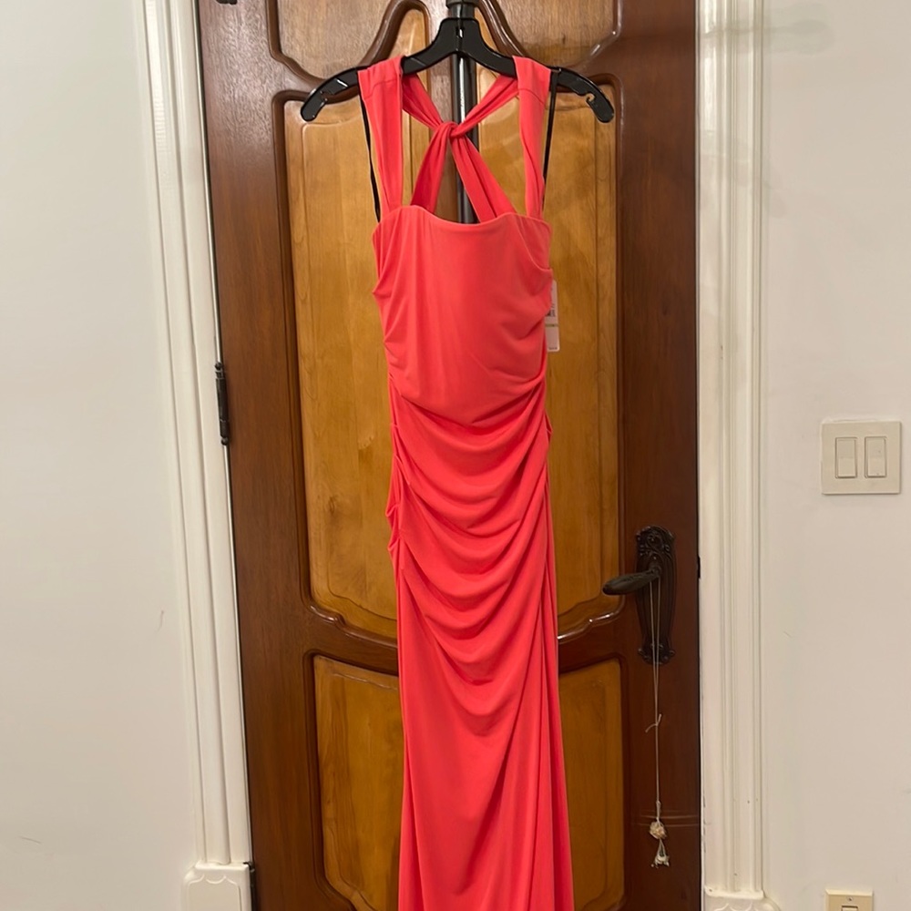 LAUNDRY BY SHELLI SEGAL CORAL BODYCON DRESS NEW WITH TAGS